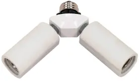 77607 SATCO Base Twin Light Socket Adapter Total