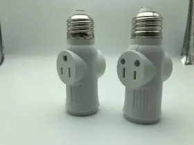 762730257900 SEVICI Pack Prong Light Socket Plug Adapter Bulb