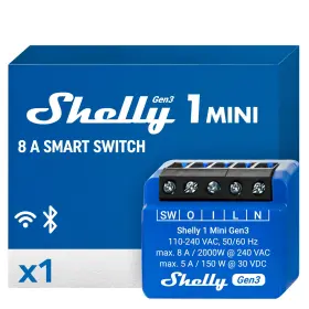 3800235261576 SHELLY Mini Wifi Smart Switch Relay Channel