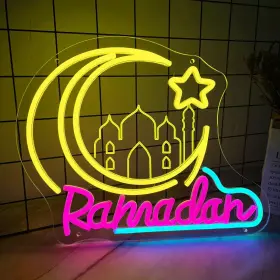 B0G8KPYP76 SHIDASIGN Ramadan Neon Sign Crescent Moon Star Led