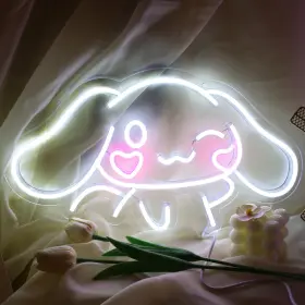 B0BX4CNRRK SHINEMYWAY Cinnamoroll Neon Sign Usb Dimmable Led