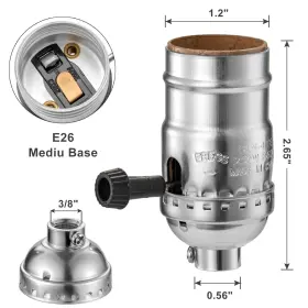 973832862532 SIXZOONM Lamp Socket Base Turn Knob #3
