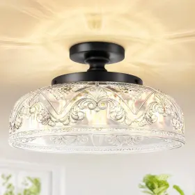 B0DNPWMVBH SLYPADAN Semi Flush Mount Ceiling Light Globe