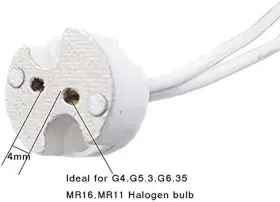 744110044560 LAMP Socket Pack Pin Halogen Holder Ceramic #2