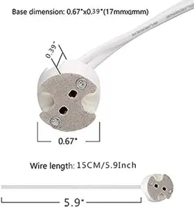 744110044560 LAMP Socket Pack Pin Halogen Holder Ceramic #3