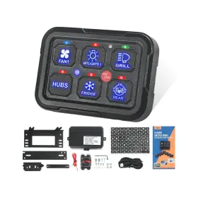 SMTRUILAN-P338-FBA SMTRUILAN Gang Switch Panel Momentary Led