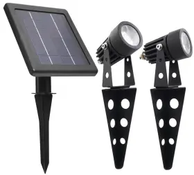 B00QT9XSOG SOLAR LIGHT MART Mini Twin Cast Led Spotlight