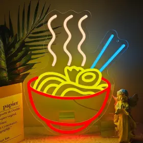 B0F5B3BPX8 SONGYUNEON Ramen Neon Sign Anime Led Wall Noodle