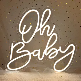 B0F5B3GNY9 SONGYUNEON Oh Baby Neon Sign Shower Led Light Wall