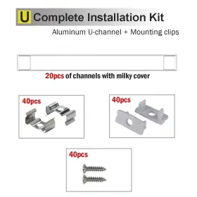642954942403 STARLANDLED Channel Milky Cover End Caps Clips #3