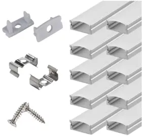 642954942403 STARLANDLED Channel Milky Cover End Caps Clips