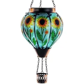 B0CS5QNG8L STARSOUL Sunflower Air Balloon Solar Lantern Glass
