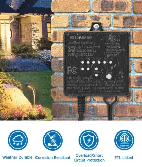 603977462675 SUNVIE Voltage Transformer Landscape Lighting #3
