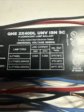 2X40DL-UNV SYLVANIA QUICKTRONIC Start Ballast Qhe #2