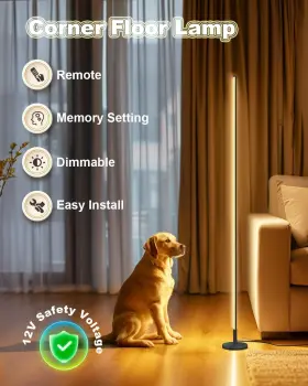 114129892313 TACAHE Minimalist Corner Floor Lamp Dimmable Led #2