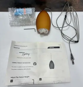 700FJRDMC TECH LIGHTING Amber Raindrop Pendant Finish
