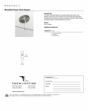 756460946517 TECH LIGHTING Antique Vault Power Adapter #2