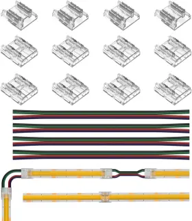 4PIN-10MM-FCOB-BB-BX-XC KIT Cob Transparent Connector Strip