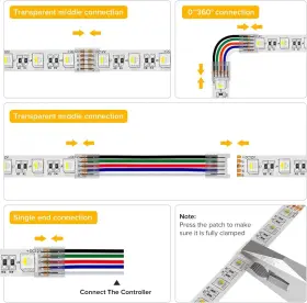 5PIN-12MM-SMD-BB-BX-XC CORNER Pin Transparent Connector Kit #2