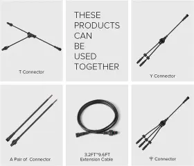 WP4PINBS-IP68-100CM-MFB-2P AND Pin Extension Cable Wire Male