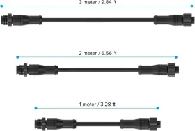 WP4PINBS-IP68-200CM-MFB-2P AND Pin Extension Cable Wire Male #2