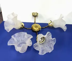 TH45-2 TEXAS FAN ACCESSORIES Ceiling Light Frosted Ruffled