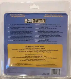 747872103612 THE CAN CONVERTER Recessed Recess Light Fan Kit #2