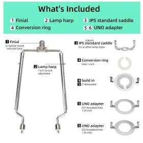 717186460749 TOOTOO STAR Lamp Shade Harp Holder Standard Base #2
