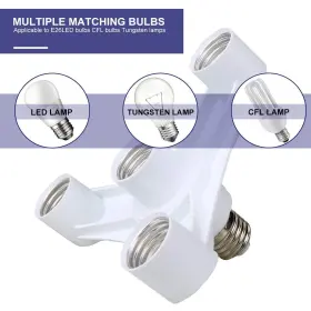 191005737401 TOPLIMIT Light Bulb Socket Splitter Adapter #3