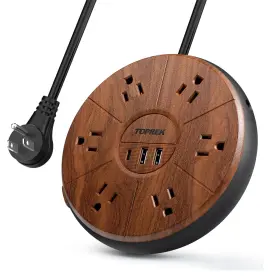 TP-FC3U6S-C TOPREK Power Strip Usb Charging Extension Cord