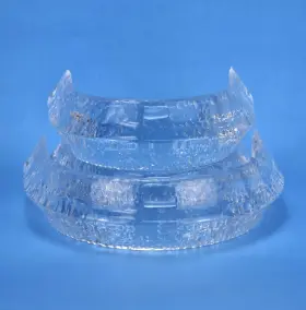 93036SA TRIARCH INTERNATIONAL Set Half Moon Lucite Pebbled