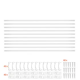 Uimoso Ledddcux66ft2ol72001 10-pack 6.6 Ft/2m Led Aluminum Channel With Milky Diffuser For Strips
