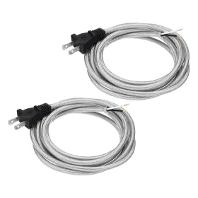 614462267415 UXCELL Covered Lamp Cord Plug Stripped Ends Tone