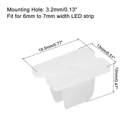 617662765781 UXCELL Pack Waterproof Led Strip Mounting Clips #3