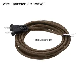 634149524563 UXCELL Covered Lamp Cord Plug #2