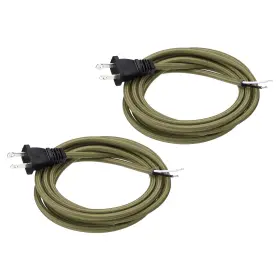 634149524815 UXCELL Covered Lamp Cord Plug Linen