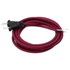 634149524839 UXCELL Covered Lamp Cord Plug Repairing Claret
