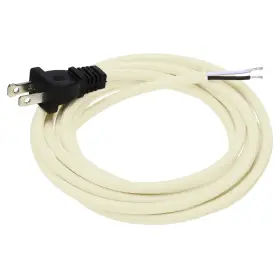 634149524952 UXCELL Covered Lamp Cord Plug Creamy