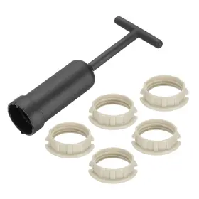 Uxcell 641832936978 G9 Light Socket Rings Kit 5 Plastic Replacement With Removal Tool 127mm White