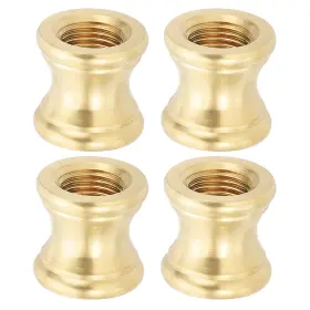Uxcell 656417980550 4pcs Lamp Solid Brass Neck M10 Fine Threaded Turned Spindle 17x16mm