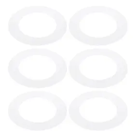 Uxcell 672668423509 6pcs 3.2 Inch Id 4.9 Od Plastic Trim Ring Translucent Matte White Goof Rings