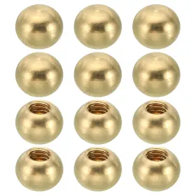 Uxcell 679134600266 12pcs M3x6mm Thread Cap Nuts Knob Brass Ball Lamp Decoration Screw Caps Nut