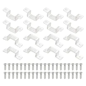 Uxcell 679209850626 50 Pack Soft Led Strip Light Clips For 14mm Wide Neon Transparent