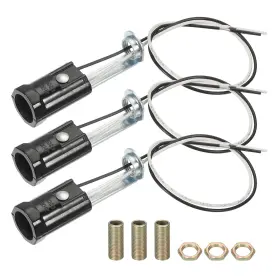 Uxcell 680520091261 3pcs E12 Candelabra Base Lamp Holder Light Socket Ul Listed With Wire 2.4 Inch