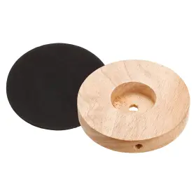 743151489286 UXCELL Wooden Lamp Base Light Wood Desk Table