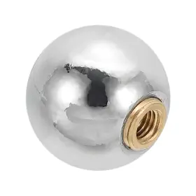 Uxcell 781954986656 25mm Ball Lamp Finials Caps Knob 1 Set Shade Decoration Silver Tone