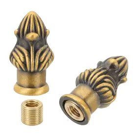 Uxcell 781954995382 2 Set 33 X 16mm Lamp Finials Caps Knob Shade Decoration Gold Bronze Uxcell 781954995382 2 Set 33 X 16mm Lamp Finials Caps Knob Shade Decoration Gold Bronze