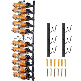 614198592799 VEVOR Wall Wine Rack Bottles Holder Towel Steel