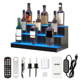 840281567027 VEVOR Led Liquor Bottle Display Bar Shelf Rf