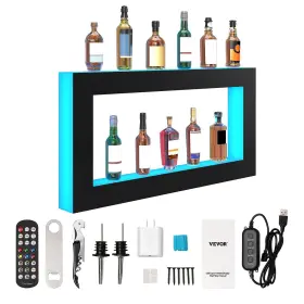 840281567133 VEVOR Led Liquor Bottle Display Bar Shelf Rf